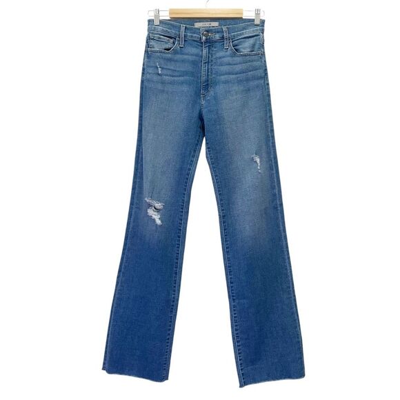 Joe’s Jeans High Rise Wide Leg Distressed Jean in Belenos Medium Wash Size 26 - Picture 2 of 14